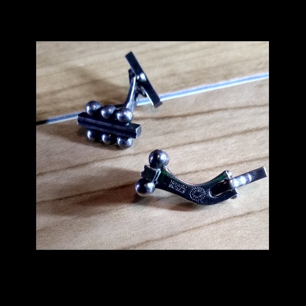 Georg Jensen  61 B Sterling Cuff LInks c 1960 Harald Nielsen